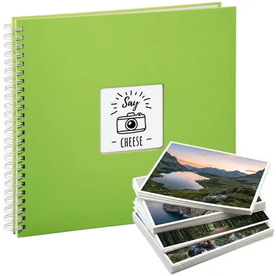 Productafbeelding van Spiraalalbum, kunstpapier, 36x32 cm, 50 pagina's, kleur: kiwi