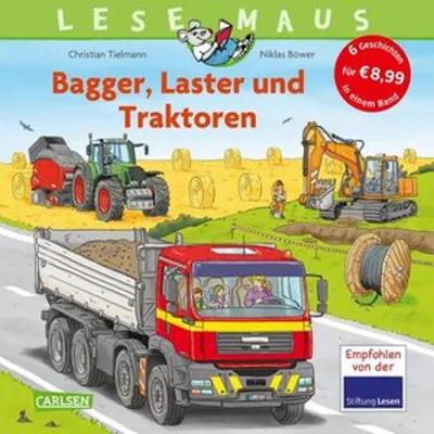 Obrázek produktu pro LESEMAUS Sonderbände: Bagger, Laster und Traktoren  - Alles über Fahrzeuge
