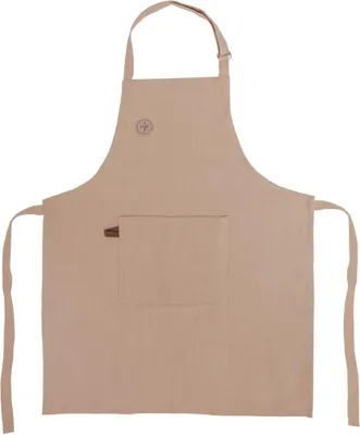 Produktbild von Orion | Küchenschürze - mit Bindeband - aus Baumwolle - mit Praktischer Tasche - Braun