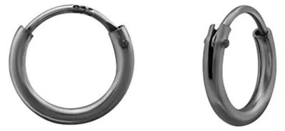Produktbild von Kleine Creolen Silber 925 Ohrringe grau, roségold Grau 8 mm
