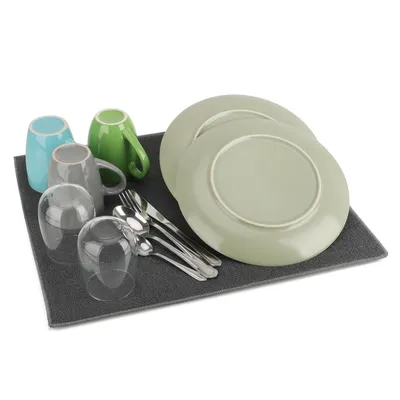 Produktbild von Abtropfmatte für Geschirr und Besteck - 48 x 38 cm - Trockenmatte aus Mikrofaser