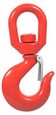 Obrázek produktu pro Zámkový otočný hák, nosnost 7 tun, rotace o 360°, červený