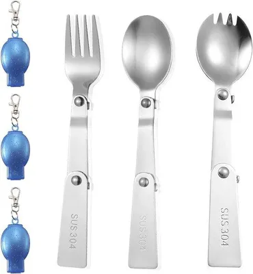 Produktbild von Famanu Besteckset Faltbar - Edelstahl - 3-teilig