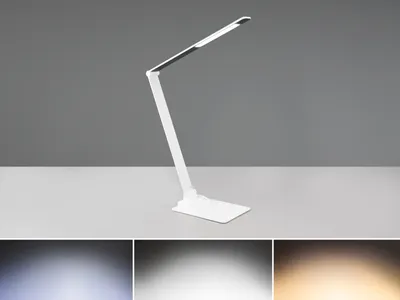 Produktbild von Trio Travis LED Tischleuchte  6,5W dimmbar Weiß Matt CCT einstellbare Lichtfarbe