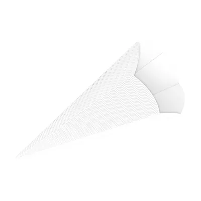Produktbild von 3D Color Schultüten Bastelwellpappe 68CM WEISS - Schultüten Rohling zum Basteln