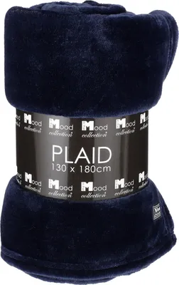 Produktbild von In The Mood Collection Famke Fleecedecke - L180 x B130 cm - Dunkelblau
