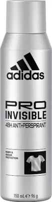 Obrázek produktu pro Adidas Pro Invisible Antiperspirant s rozprašovačem - 48hodinová ochrana proti nepříjemnému zápachu a potu