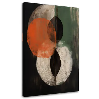 Produktbild von Leinwandbild Abstrakte Komposition 80x120 Feeby Grün bild für die wand bereit zum aufhängen