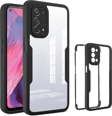 Immagine prodotto di OPPO A54 5G Custodia, protezione completa a 360° con protezione del display integrata per OPPO A74 5G / A93 5G / A54 5G Nero