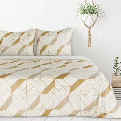 Productafbeelding van Design91 beddengoedset, dekbedovertrek AGGIE, 140x200 cm, 2-delige set: inclusief 1 kussensloop van 70x80 cm