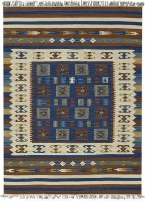 Image de Kelim classic 19121 bleu (125x185 cm)