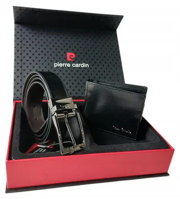 Produktbild von Pierre Cardin Geschenkset Portemonnaie & Gürtel Herren Leder