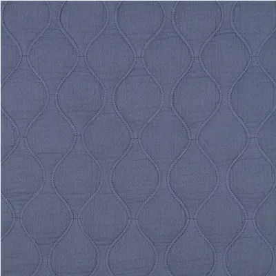 Stoffmuster Quilt Double Gauze Wellenmuster Jeans.