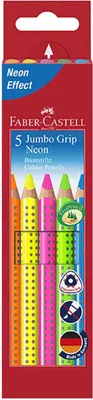 Produktbild von Eberhard Faber Faber-Castell 5er Farbstiftetui Jumbo Grip Neon