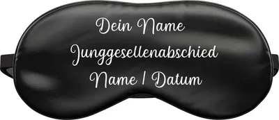 Produktbild von Schlafmaske Reise Relax Augen Abdeckung Bett Emoji Nickerchen Augenbinde Seine Your text Dein Text Junggesellenabschied