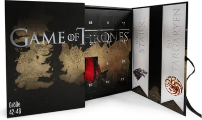 Produktbild von Game of Thrones Socken Adventskalender - Klappbox : 42-46 : mehrfarbig Größe: 42-46 Farbe: mehrfarbig