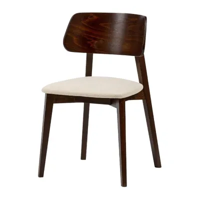 Productafbeelding van Margaret Hadas: Eetkamerstoel, 24 stuks. Korinn model. Afmetingen: 80 x 46 x 43 cm. Beklede stoel met een zithoogte van 46 cm, beige, "nuss warmia" afwerking