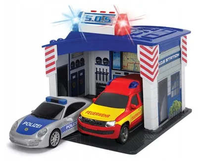 Produktbild von Dickie Toys Rettungsstation Spielset mit Fahrzeugen