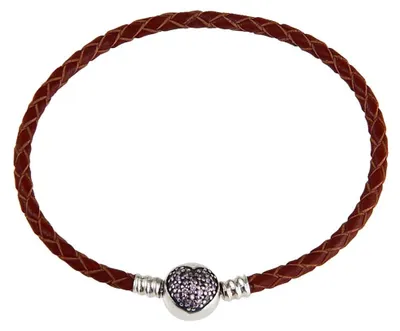 Produktbild von Braunes, geflochtenes Lederarmband