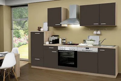 Produktbild von Küchenblock ohne Elektrogeräte Classic 280 cm in lava matt (Geschirrspüler geeignet)