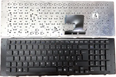 Productafbeelding van DUITS - Zwarte toetsenbord, frameless design, compatibel met Sony Vaio VPC-EF, VPCEF