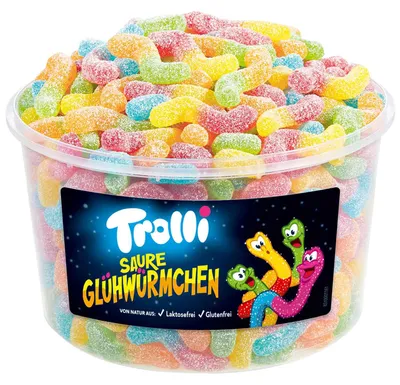 Produktbild von Trolli 301122, Weiche Süßigkeiten, 1 kg, Mehrfarbig, 337 kcal, 76 g, 49 g