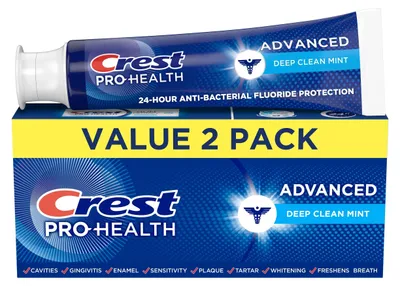 Immagine prodotto di Dentifricio Crest Pro Health Advanced Deep Clean alla menta, 5,1 oz (144 G) 2-PACK