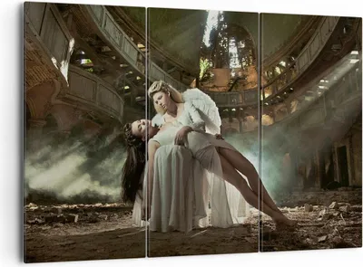 Produktbild von Bild auf Leinwand - Leinwandbild - Engel Frau Theater Oper - 165x110cm - Wand Bild - Wanddeko - Leinwanddruck - Bilder - Kunstdruck - Wanddekoration - Leinwand bilder - Wandkunst - CE165x110-2588