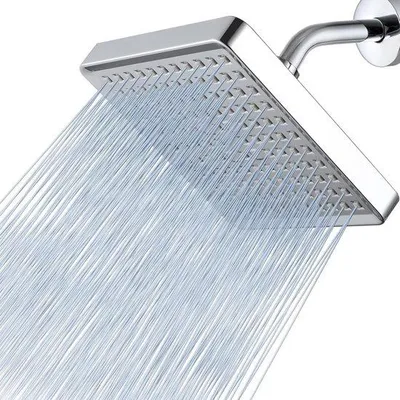 Produktbild von Famanu Regenduschekopf 6 Zoll - Hochdruck, Chromoberfläche, verstellbare Winkel