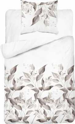 Zdjęcie produktu dla Detexpol Prześcieradło satynowe 140x200 Beżowo-brązowe liście 5326 B Home Satin 41