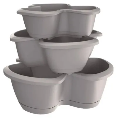 Productafbeelding van Prosperplast bloempot RESPANA TRIO, grijs, 47 cm