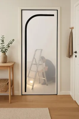 Image de Protection anti-poussière pour ouvertures de porte, type L, 220 x 120 cm