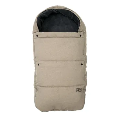 Produktbild von Novi Cozy Fußsack – warmer Winter-Fußsack mit Fleece, Kapuze & Reißverschluss, universell, Solid Sand