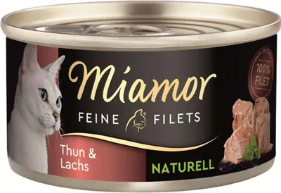 Produktbild von Miamor Fine Fillets Naturelle, Adult, jede Rasse, Lachs, Thunfisch, 80 g