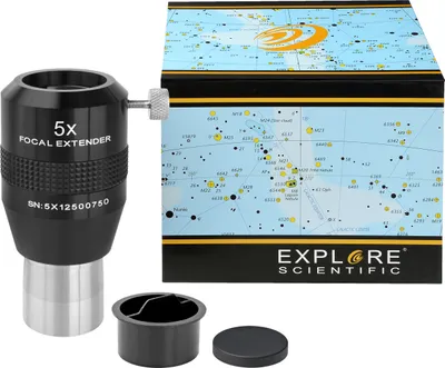Produktbild von Explore Scientific Fokalextender 5x für Teleskop, 1,25" Anschluss, 4-linsig, voll mehrfachvergütet, für Fotografie & visuelle Beobachtung