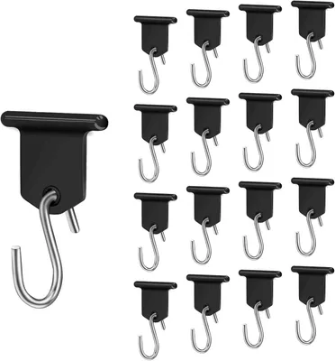 Imagen del producto de Juego de 17 ganchos para toldos de caravanas, fabricados con ABS y metal resistentes, de color , para caravanas y camping