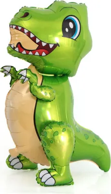 Produktbild von Folienballon 3D Dinosaurier mit beweglichen Beinen, 01 Grün ca. 51 x 77 cm