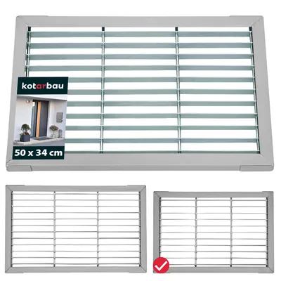 Zdjęcie produktu dla KOTARBAU® Wycieraczka zewnetrzna 50x35 cm ocynkowana metalowa wycieraczka wejsciowa wycieraczka wewnetrzna wycieraczka zewnetrzna wycieraczka do drzwi wycieraczka do drzwi wycieraczka do drzwi wycieraczka do drzwi wycieraczka zewnetrzna