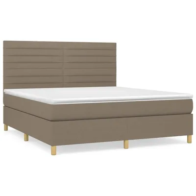 Produktbild von vidaXL Boxspringbett mit Matratze Taupe 160x200 cm Stoff