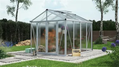 Obrázek produktu pro Vitavia Zeus Comfort kovový skleník Skleník pro pěstování rostlin Skleník se šikmou střechou