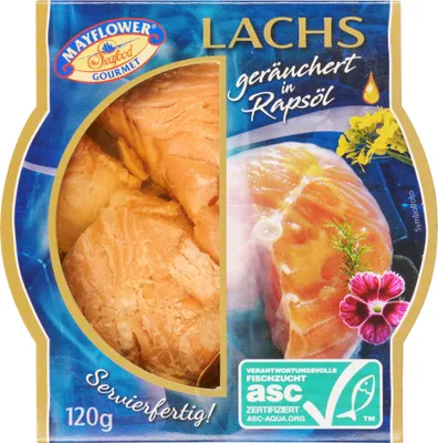 Produktbild von May Flower Lachsfilet in Rapsöl neutral saftig und frisch 75g