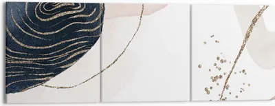 Produktbild von Bild auf Leinwand - Leinwandbild - 3 Teile - Abstraktion Modern Grafik - 150x50cm - Wand Bild - Wanddeko - Wandbilder - Leinwanddruck - Bilder - Wanddekoration - Leinwand bilder - CA150x50-4217