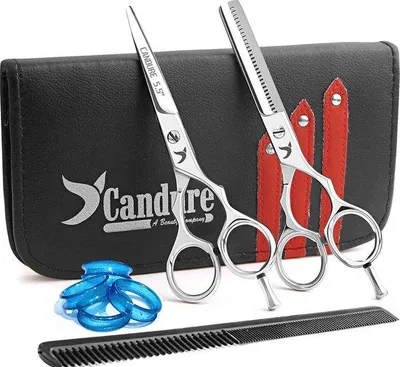 Produktbild von Friseurschere 5,5" Set mit Etui für Salon und Haarverarbeitung