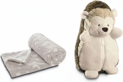 Produktbild von Biederlack Kuscheltier Igel Pixy & Kuscheldecke 75x100cm im Set