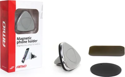 Zdjęcie produktu dla Uchwyt magnetyczny na telefon do samochodu na kratkę HOLD-01 AMIO-01043