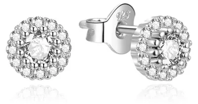 Image de Boucles d'oreilles en argent avec zircons AGUP2351L-W