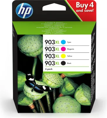 Produktbild von HP 3HZ51AE#301 903XL Inkoustová kazeta MultiPack Bk,C,M,Y Blister Multi-Tag 21,5ml + 3x9,5ml PU=4 pro HP OfficeJet Pro 6860 6950