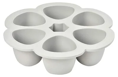 Produktbild von Beaba Aufbewahrungsbehaelter Multiportions aus Silikon 6 x 150 ml hellgrau; 912805
