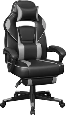 Produktbild von Gamingstuhl mit verstellbarer Fußstütze - Schwarz
