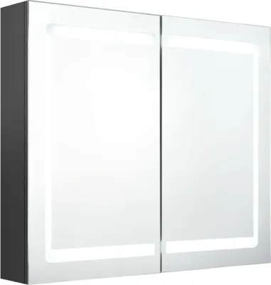 Obrázek produktu pro vidaXL LED zrcadlová skříňka do koupelny šedá 80x12x68 cm